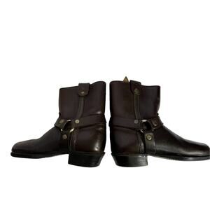 Stirrup Boots Child boy or girl size 5? 6.25" 2.5" wide 6" tall Brown shoe